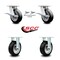 Service Caster 6 Inch Kingpinless Rubber on Aluminum Caster Brake & Swivel Lock 2 Rigid, 2PK SCC-KP30S620-RAR-SLB-BSL-2-R-2 - alternate 7